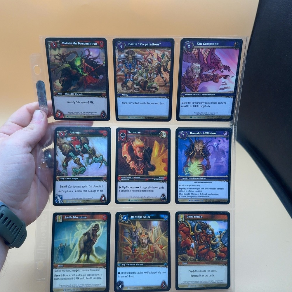 World of Warcraft TCG Outland 18-Card Lot Mixed Cards